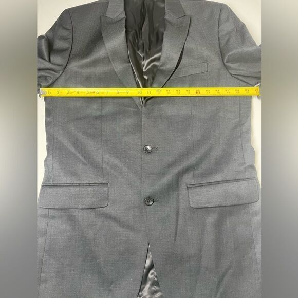Marc Anthony Sportcoat Blazer Men’s Size 40L Gray Lined Suit Jacket 100% Wool - Picture 7 of 7